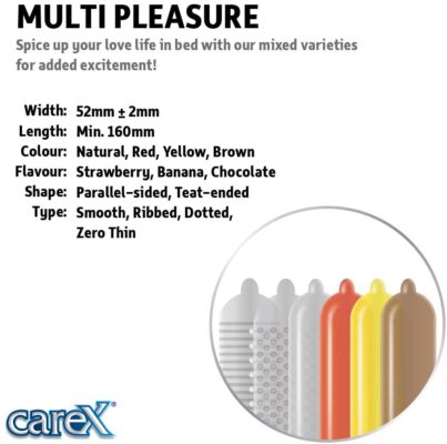 Carex Multi Pleasure Condom- 12s Pack
